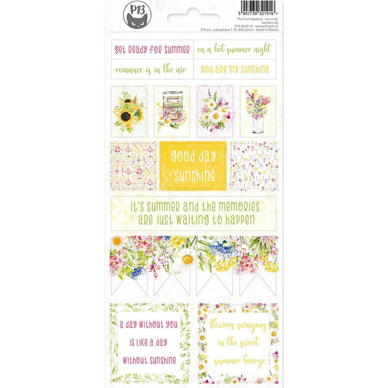 P13 - The Four Seasons-Summer Cardstock Stickers 4in x 9in