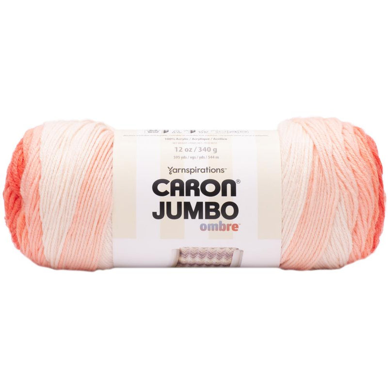 Caron Jumbo Print Ombre Yarn - Salmon 340g