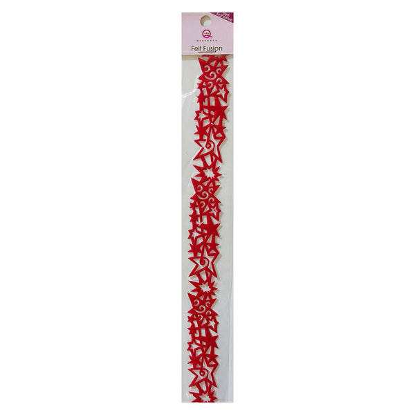 Queen & Co 12" Self-Adhesive Felt Fusion - Stars  - Red*