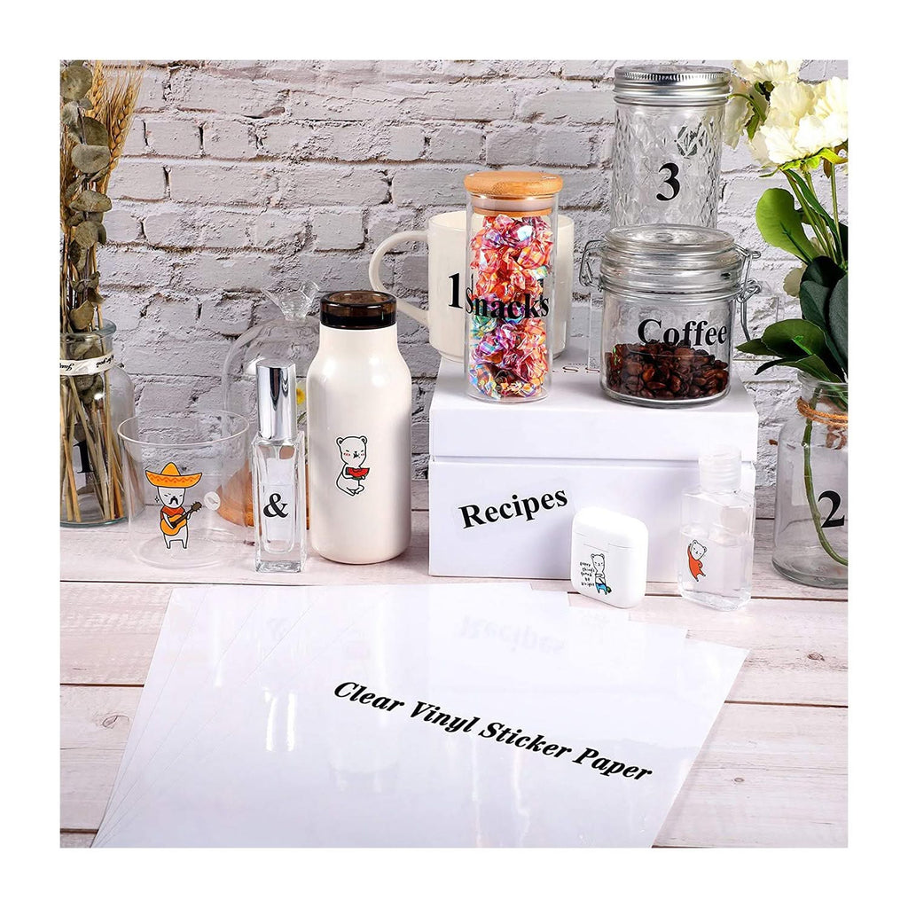 Poppy Crafts A4 Printable Sticker Paper Clear 5 Pack