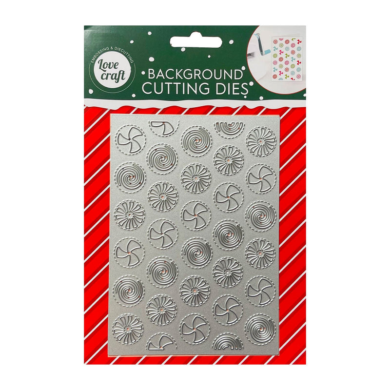 Poppy Crafts Cutting Dies - Christmas Collection - Background - Candy Swirl*