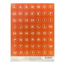 Authentique Alphabet 6'' x 8'' Stickers - Round Classic Type - Orange*