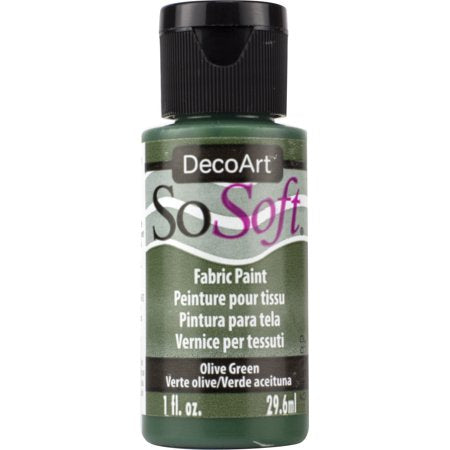 DecoArt - SoSoft Fabric Acrylic Paint 2oz - Olive Green