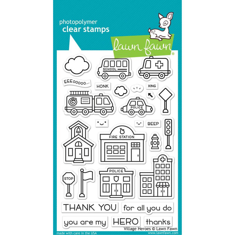 Lawn Fawn Clear Stamps 4in x 6in - Village Heroes*