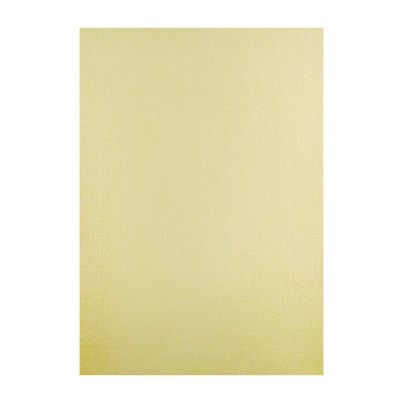 Poppy Crafts A4 Premium Shimmer Cardstock 10 Pack - Cream
