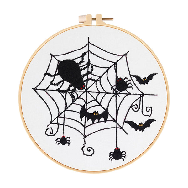 Poppy Crafts Embroidery Kit #30 - Halloween Collection - Creepy Web