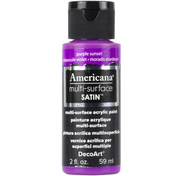 Americana Multi-Surface Satin Acrylic Paint 2oz - Purple Sunset