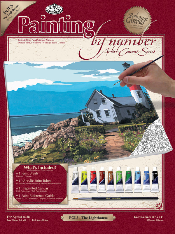 Paint By Number Kit Artist Canvas Series 11"X14" The Lighthouse*