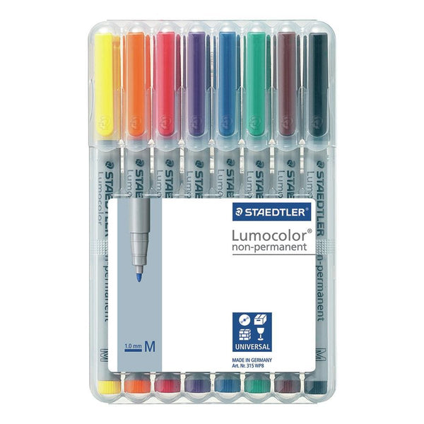 Staedtler - Lumocolour Non-Permanent 1.0mm Pens 8 pack