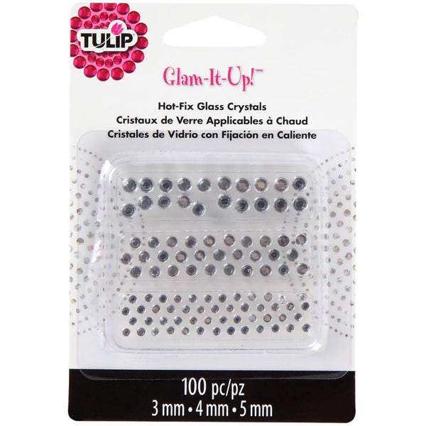 Tulip Glam-It-Up! Hot-Fix Glass Crystals 100 pack  3mm/4mm/5mm*
