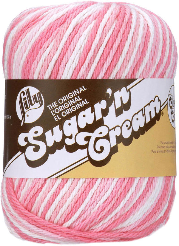 Lily Sugar'n Cream Yarn - Ombres Super Size 85g - Strawberry