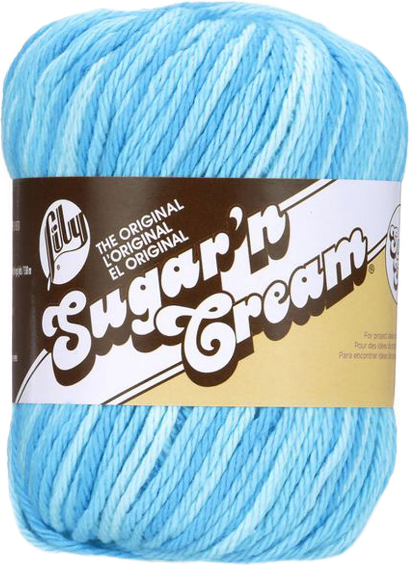 Lily Sugar'n Cream Yarn - Ombres Super Size 85g - Swimming Pool