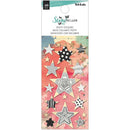 Vicki Boutin Storyteller Puffy Stickers 40 pack - Mini Stars  with Gold Foil Accents