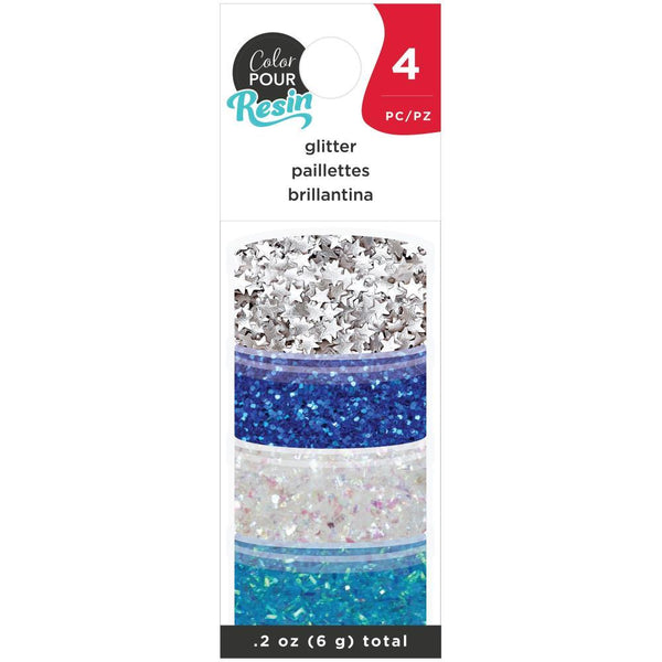 American Crafts Color Pour Mix-Ins 4 pack - Winter Glitter*