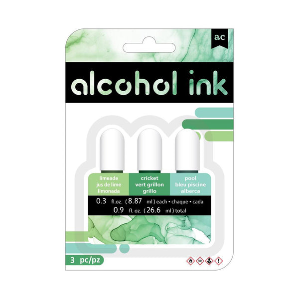 American Crafts Alcohol Ink 0.3oz 3 pack - Limeade