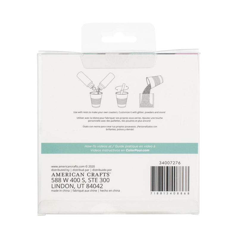 American Crafts Color Pour Resin Mould 2 Pack - 2 Part Agate Coaster*
