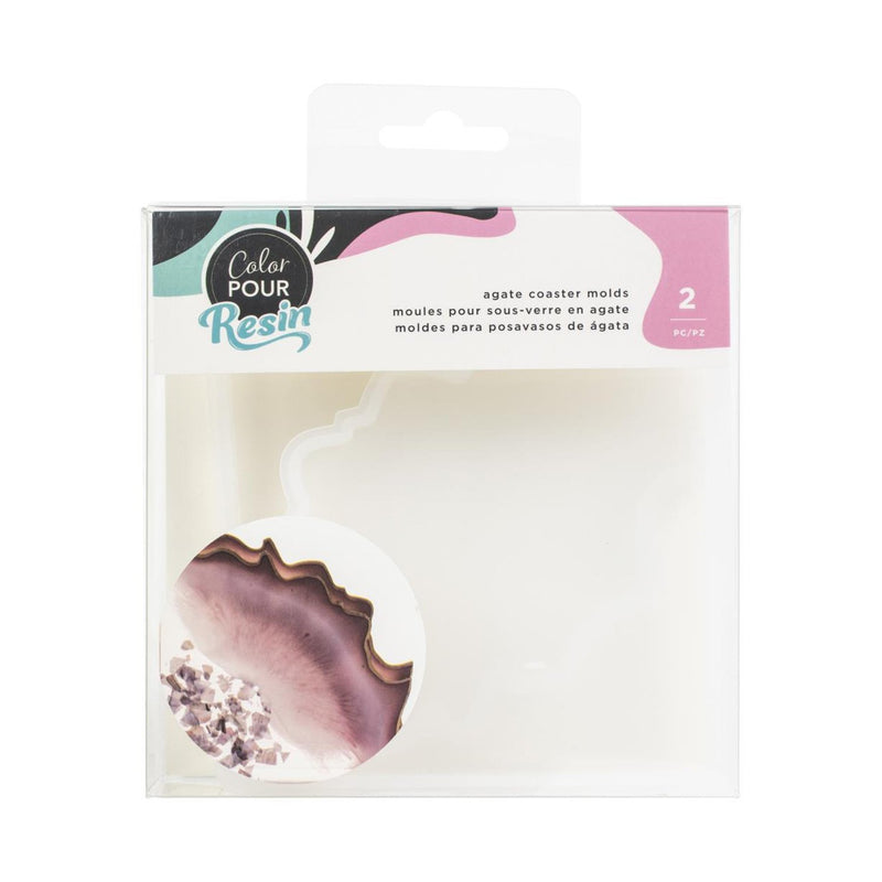 American Crafts Color Pour Resin Mould 2 Pack - 2 Part Agate Coaster*