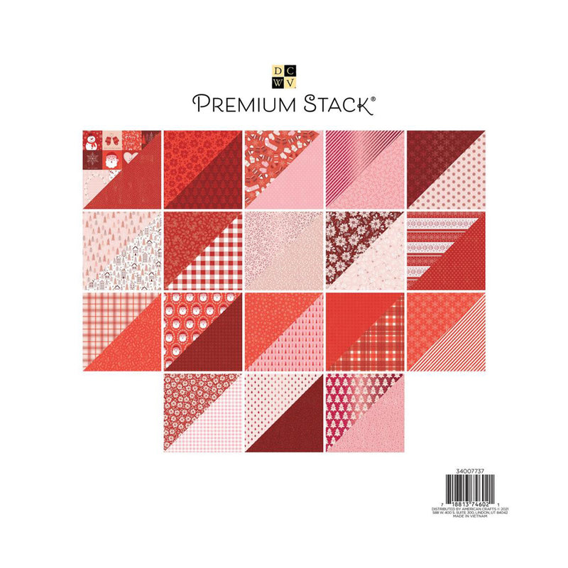 DCWV Double-Sided Cardstock Stack 12"x 12" 36 Pack - Frosted Peppermint, W/Holographic Foil