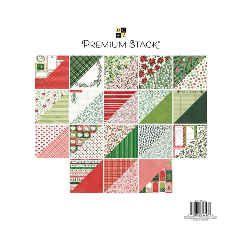 DCWV Double-Sided Cardstock Stack 12"x 12" 36 Pack - Joyful Christmas, W/Gold Foil