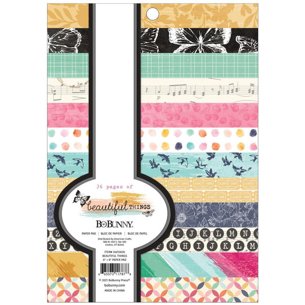 BoBunny Single-Sided Paper Pad 6"X8" 36 pack - Beautiful Things*