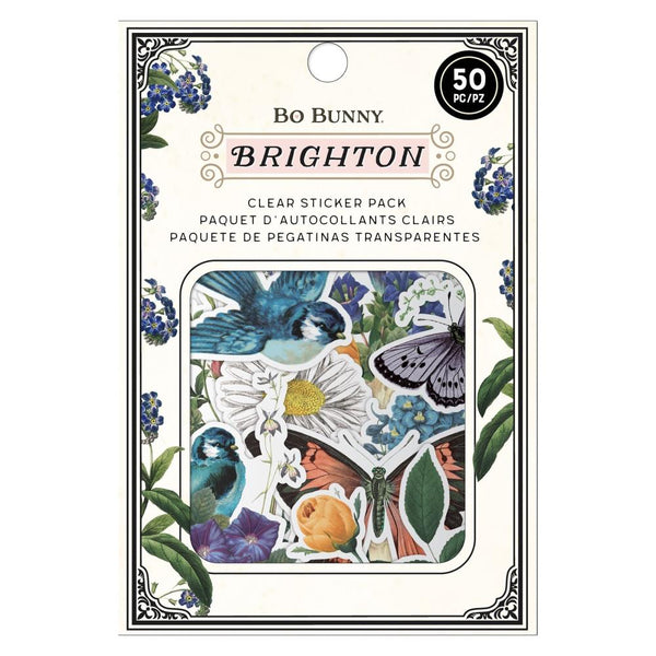 BoBunny Brighton Die-Cut Clear Stickers 50-pack