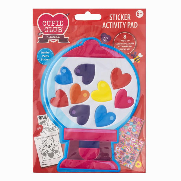 Colorbok Cupid Club - Sticker Activity Pad - Valentines Colouring Sheets, Makes 8*