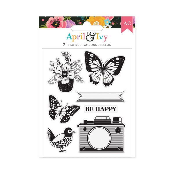 American Crafts April & Ivy Acrylic Stamp Set