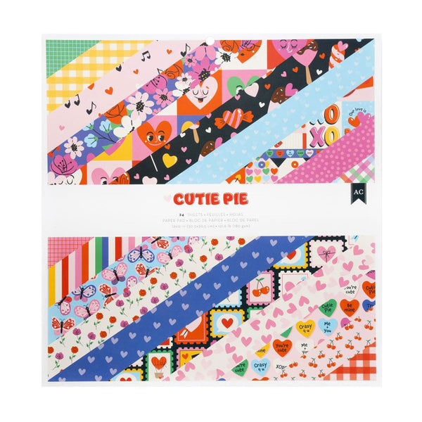 American Crafts Double-Sided Paper Pad 12"x 12" 24/Pkg - Cutie Pie