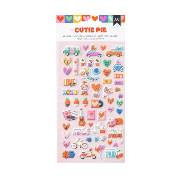 American Crafts Cutie Pie Puffy Stickers 57/Pkg*
