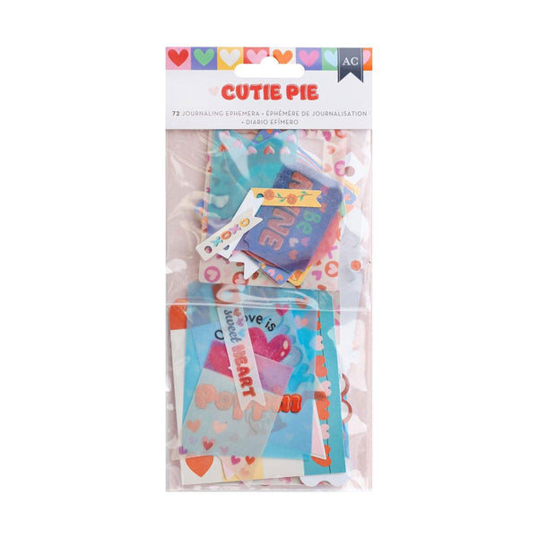American Crafts Cutie Pie Ephemera Die-Cuts 72/Pkg - Journaling*