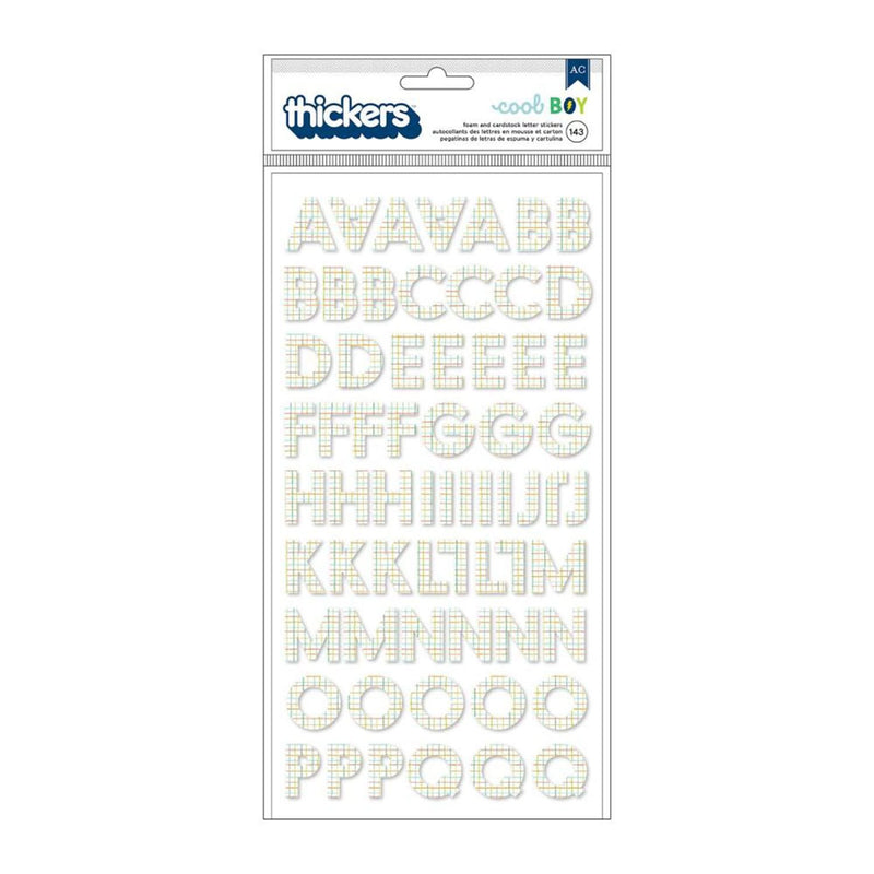 Pebbles Cool Boy Thickers Stickers 143/Pkg - Alpha*
