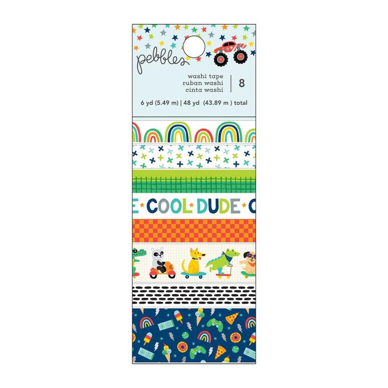 Pebbles Cool Boy Washi Tape 8/Pkg*