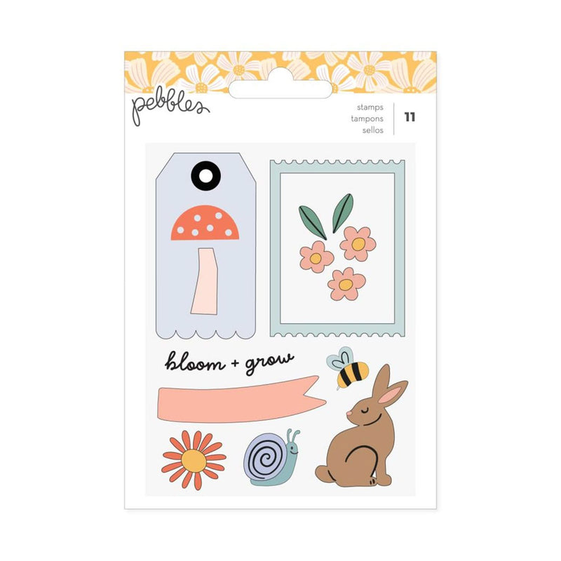 Pebbles Sunny Bloom Clear Stamps 11/Pkg*