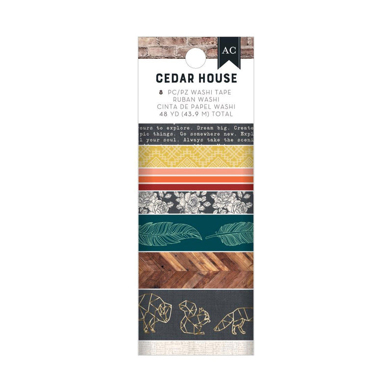 American Crafts Cedar House Washi Tape 8/Pkg*