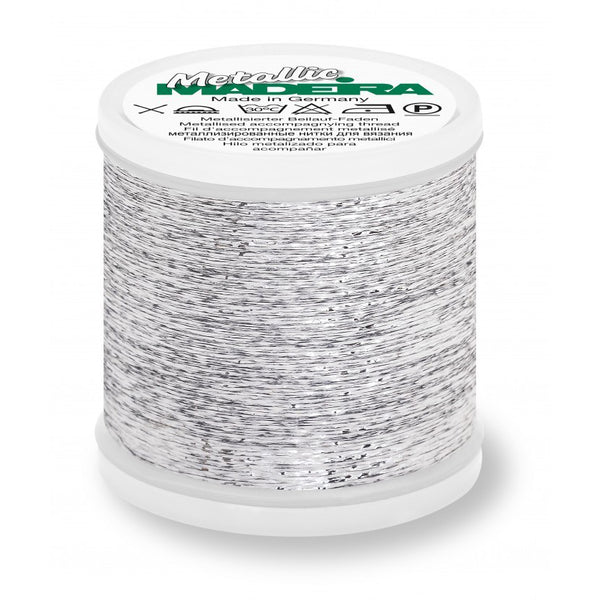 Madeira Metallic Thread 200m - White/Silver