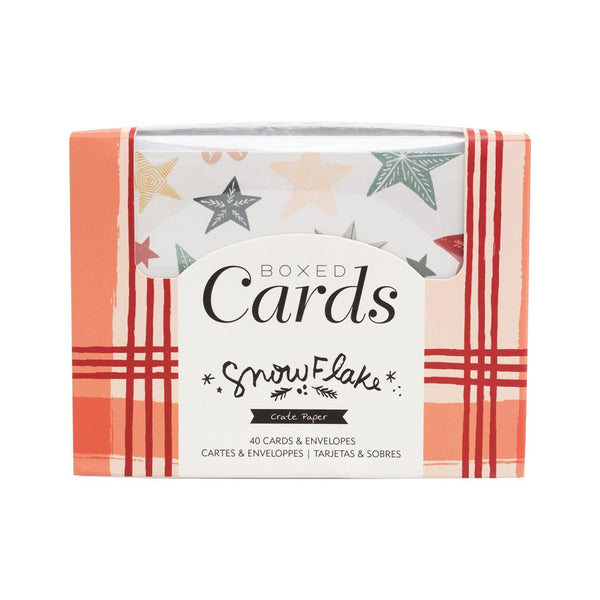 Crate Paper A2 Cards W/Envelopes (4.375"X5.75") 40/Box - Snowflake*
