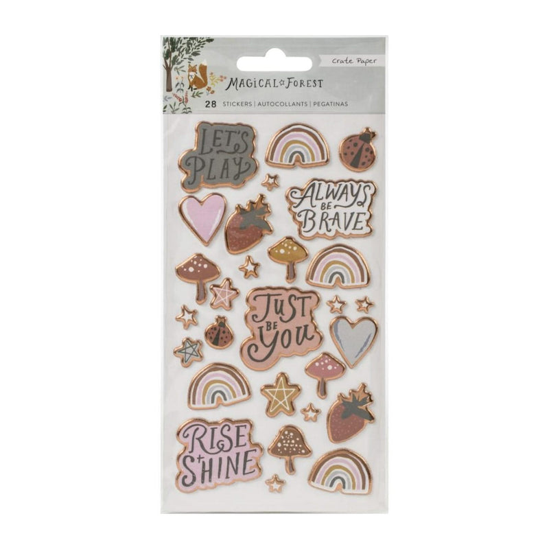 Crate Paper Magical Forest Puffy Stickers 28 pack*