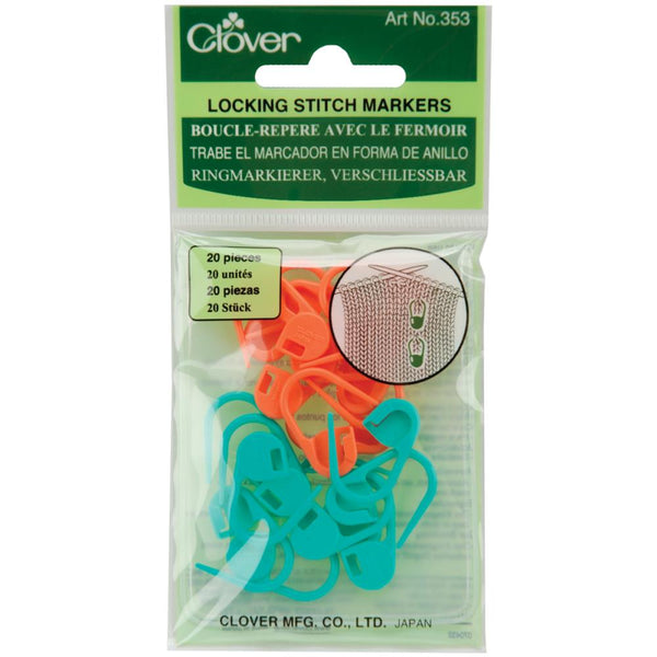 Clover Locking Stitch Markers 20 pack