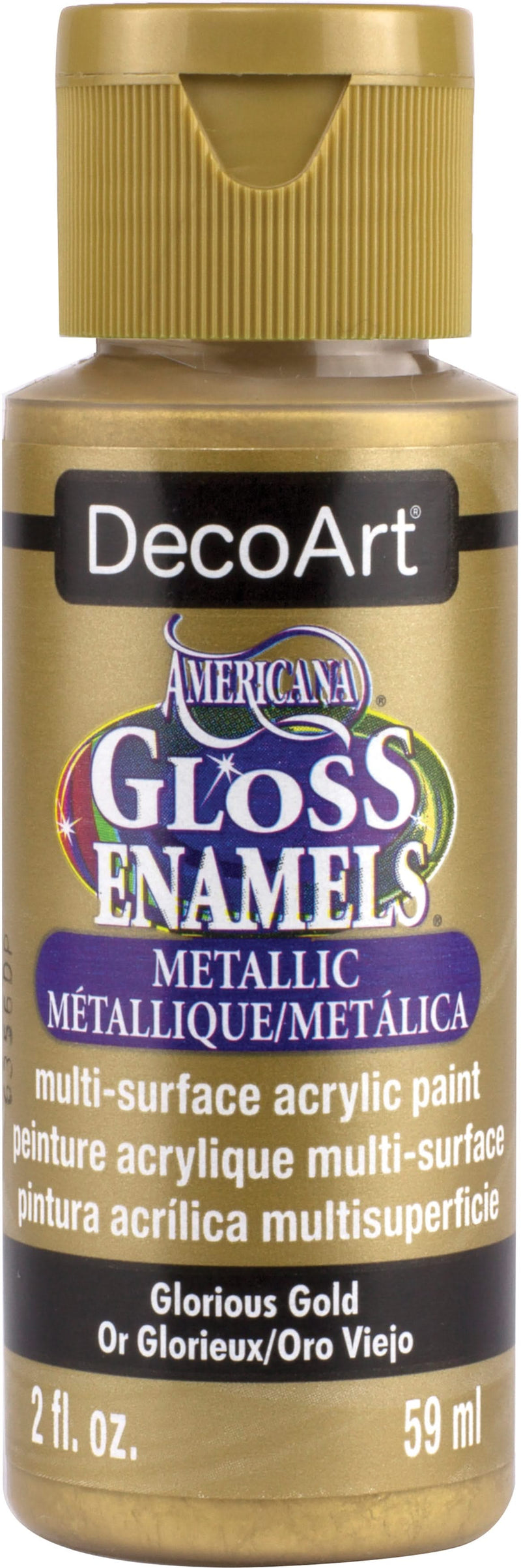 Americana Gloss Enamels Acrylic Paint 2oz - Glorious Gold*
