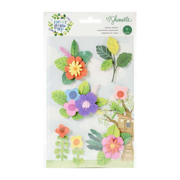 American Crafts Shimelle Never Grow Up - Layered Stickers 7 pack