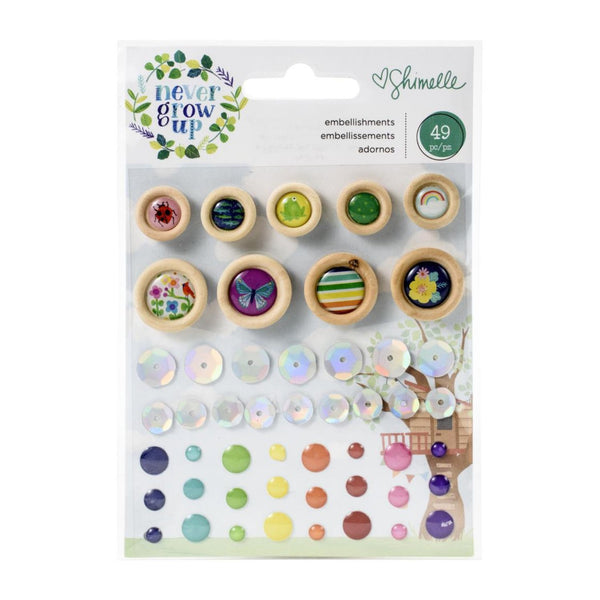 American Crafts Shimelle Never Grow Up - Mini Embellishments*