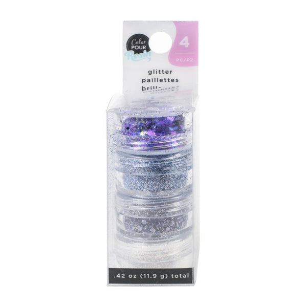 American Crafts Colour Pour Resin Mix-Ins - Geode - Violet/Black/Iridescent/Turquoise*