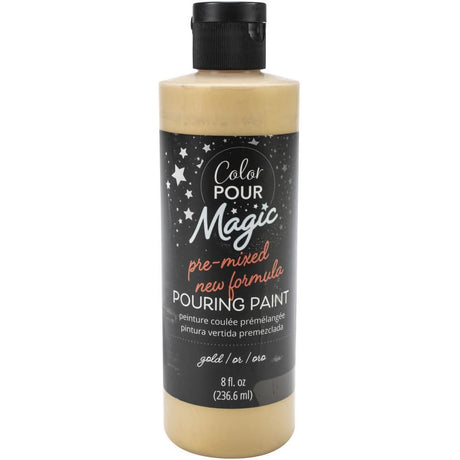 American Crafts Color Pour Magic Pre-Mixed Paint 8oz - Metallic Gold*^  LIMIT 1 PER ORDER