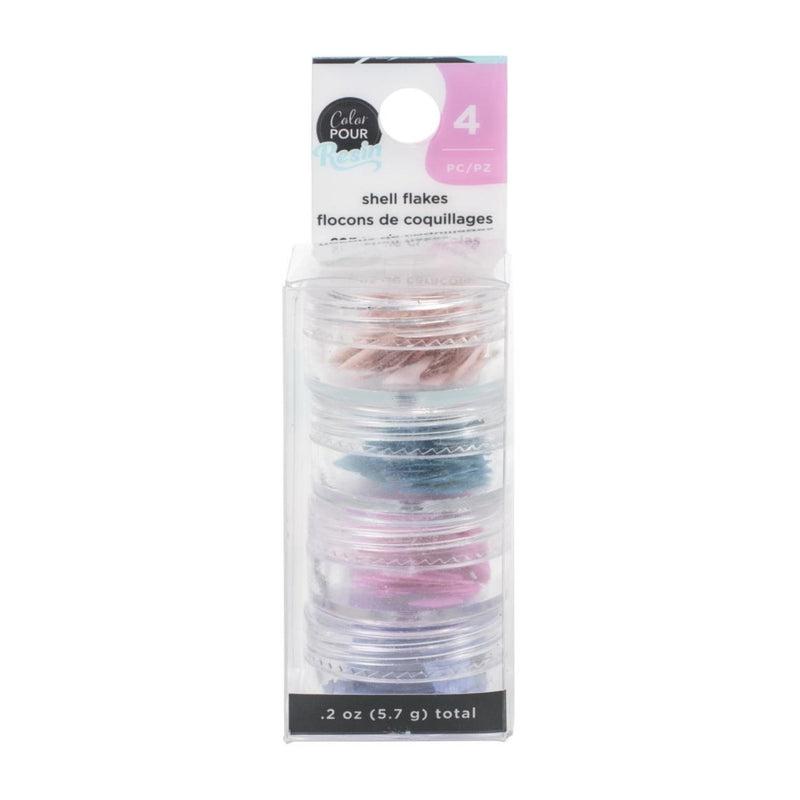 American Crafts Colour Pour Resin Mix-Ins 4 pack - Shell Flakes - Iridescent