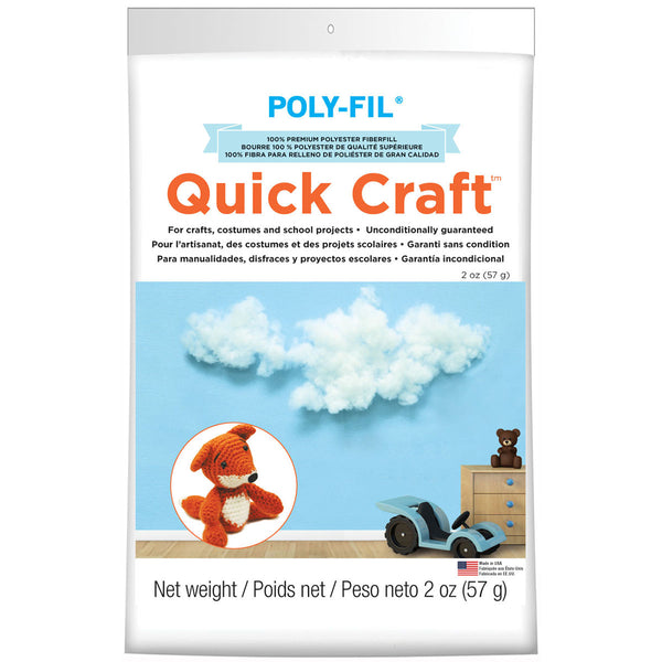 Fairfield Poly-Fil Quick Craft Premium Polyester Fiberfill 2oz