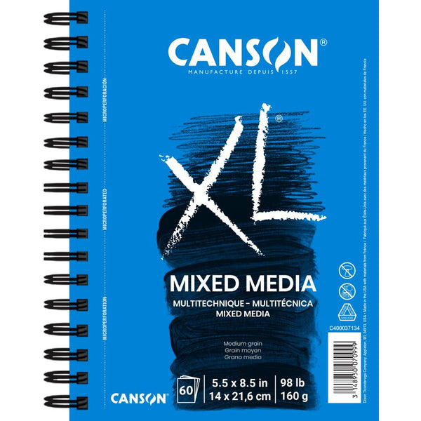 Canson XL Mixed Media Paper Pad 5.5"X8.5" 60 Sheets