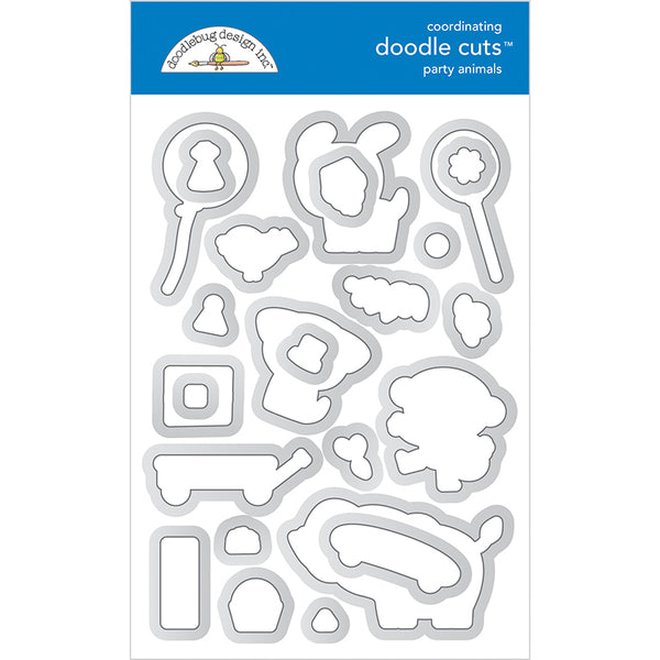 Doodlebug Doodle Cuts Dies - Party Animals, Party Time*
