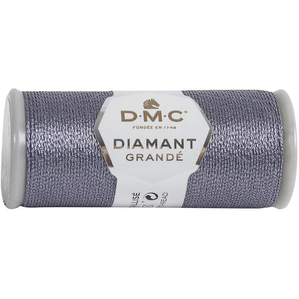 DMC Diamant Grande Metallic Thread 21.8yd - Anthracite Grey
