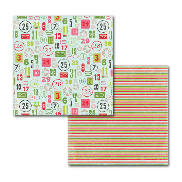 Carta Bella Merry & Bright 12x12 D/Sided Cardstock - Christmas Countdown