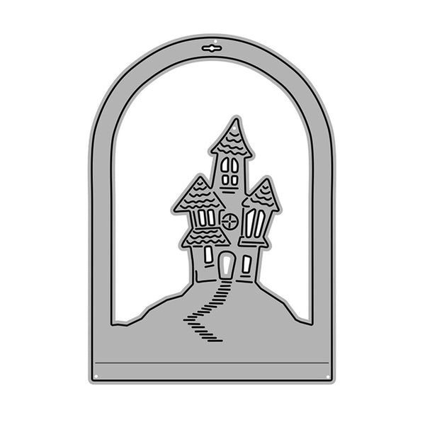 Poppy Crafts Cutting Dies #396 - Halloween Collection - Haunted Halloween Tag*